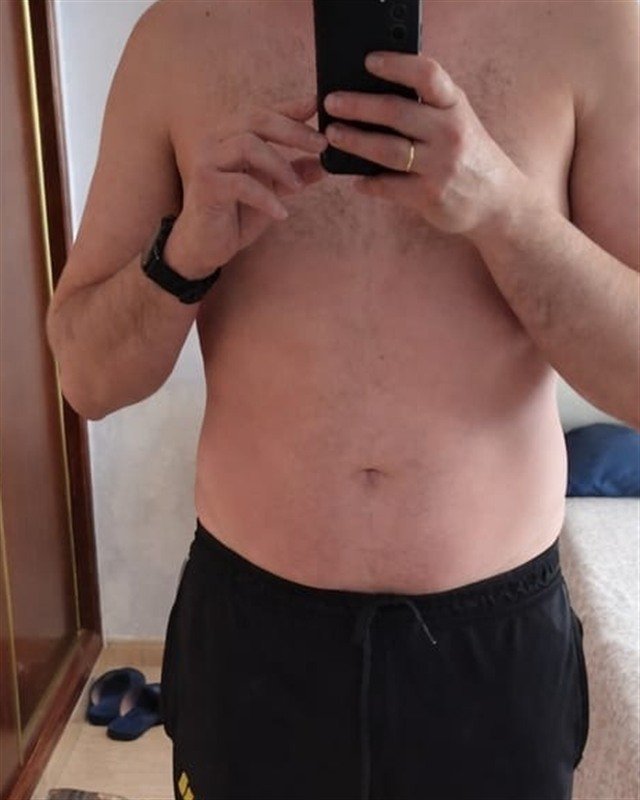 Raúl, ahora: 102 kg
